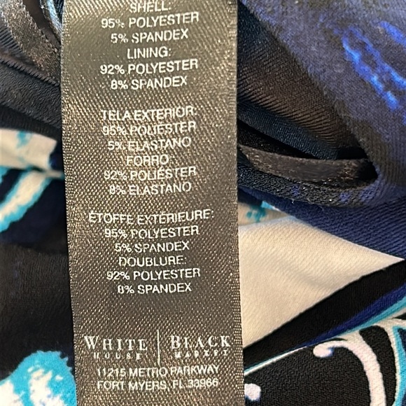 White House Black Market Halter Style Large PrintDress in Jersey Fabric sz.XS - Picture 8 of 9